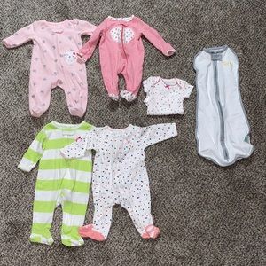 Newborn-3 month baby clothes lot